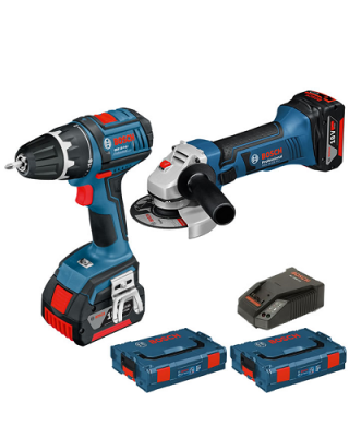 Bosch Blauw GSR 18 V-Li+ GWS 18 V-Li accu boormachine en haakse slijper 