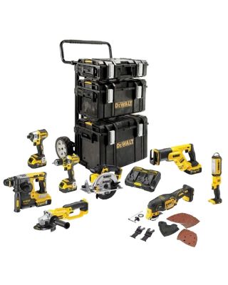 DeWALT DCK897P4 combiset 8-delig - 4x 18V 5,0Ah + ToughSystem en trolley