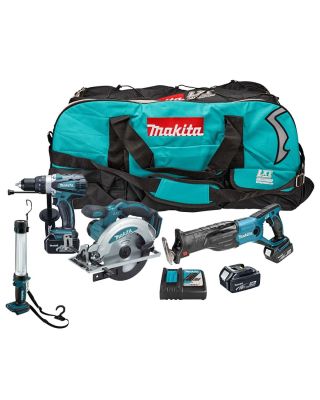 Makita DK18007M combiset 4-delig 3x 18V 4,0Ah + tas