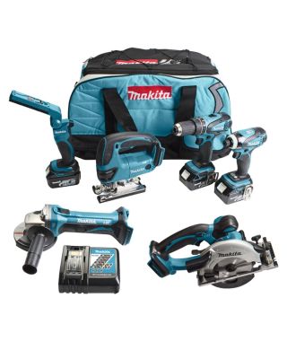 Makita DK18042 combiset 6-delig - 3x 18V 3,0Ah + tas