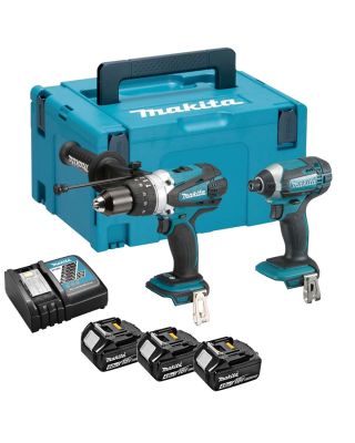 Makita DLX2054MJ1 combiset 2-delig - 3x 18V 4,0Ah + Mbox
