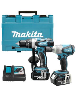 Makita DLX2063 combiset 2-delig - 2x 18V 3,0Ah + koffer