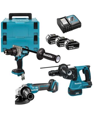 Makita DLX3092TJ combiset 3-delig - 3x 18V 5,0Ah + Mbox