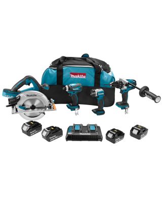 Makita DLX4043PM combiset 4-delig - 4x 18V 4,0Ah + tas