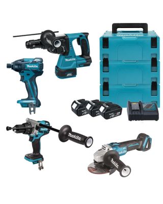 Makita DLX4050MJ combiset 4-delig - 3x 18V 4,0Ah + Mbox