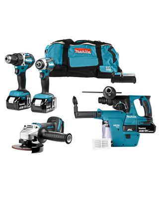 Makita DLX4103V combiset 4-delig - 3x 18V 5,0Ah + tas