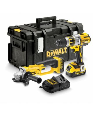 Dewalt DCK256M2 XR 18V Li-Ion accu klopboormachine en haakse slijper set met 2x 4.0Ah accu's -ds300 koffer 