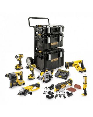 DeWALT DCK894P4 combiset 8-delig - 18V 5,0Ah + ToughSystem koffers en trolley
