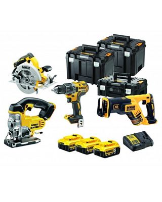 DeWALT DCK421P3T combiset 4-delig - 3x 18V 5,0Ah + TSTAK koffers