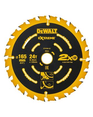 DeWALT DT10300 extreme cirkelzaagblad - 165 x 20 mm 24T