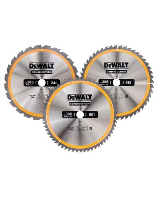 DeWALT DT1964 cirkelzaagbladset 3-delig 305 x 30 mm hout