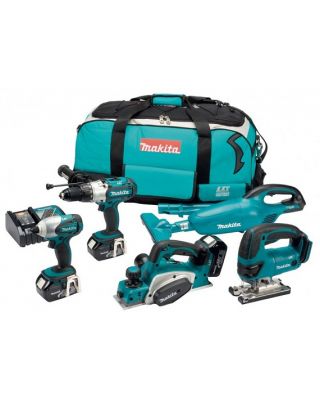Makita DK18010 combiset 5-delig - 18V 3,0Ah + tas
