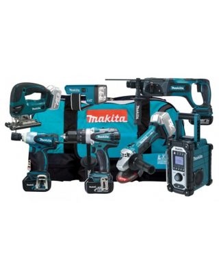 Makita DK18014x4 combiset 7-delig - 18V 3,0Ah + tas
