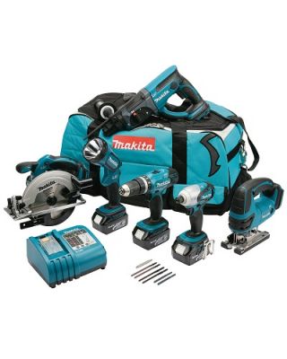 Makita DK1829 combiset 6-delig - 18V 3,0Ah + tas
