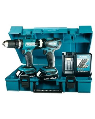 Makita DK1858 18v accu comboset met klopboor en slagschroevendraaier 1.5Ah 