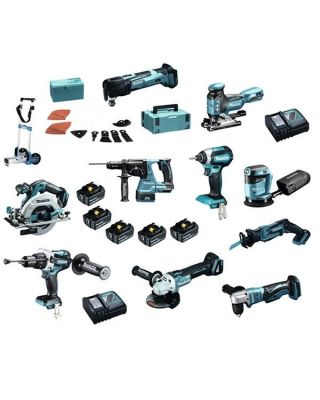 Makita DLX1009TJ2 10-delige 18V combiset in Mbox