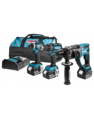Makita DLX3048TX1 combiset 3-delig - 3x 18V 5,0Ah + tas