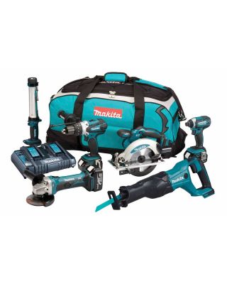 Makita DLX6044PT combiset 6-delig - 18V 5,0Ah + tas