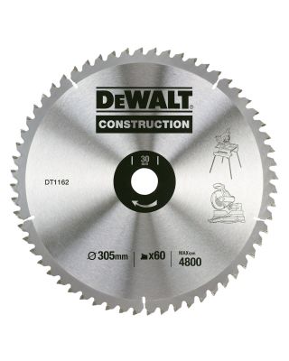 DeWALT DT1162 cirkelzaagblad 305 x 30 mm 60 tanden