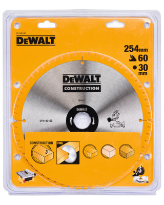 DeWALT DT1182 cirkelzaagblad 254 mm 60T