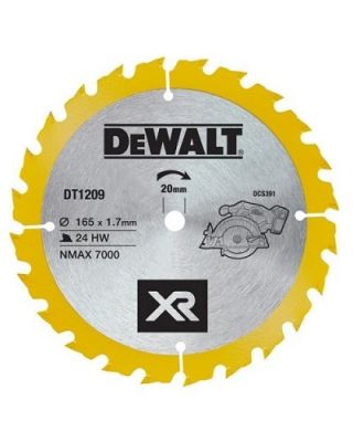 DeWALT DT1209 cirkelzaag zaagblad 165mm 24T 
