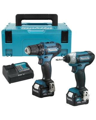 Makita CLX201SMJ combiset 2-delig - 2x 10,8V 4,0Ah + Mbox