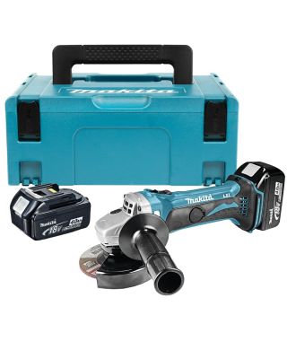 Makita DGA452RMJ accu haakse slijper 115 mm 18V 4,0Ah + Mbox