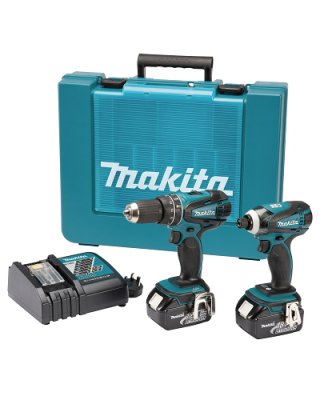 Makita DK1862X 18V Li-Ion accu set combopack met bhp456rfj & btd146z 