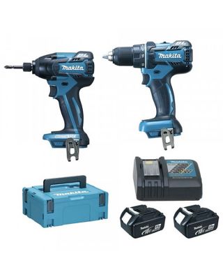 Makita DLX2000MJ set accuboor + slagschroevendraaier - 18V 4,0Ah + Mbox