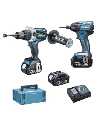 Makita DLX2040MJ1 combiset 3x 18V 4,0Ah in MBox
