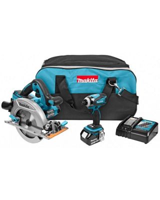Makita DLX2085M combiset 18V accu slagschroevendraaier en 36V accu cirkelzaag in tas