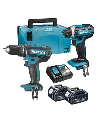 Makita DLX2131TX set klopboor en slagschroevendraaier - 18V 5,0Ah + Mbox