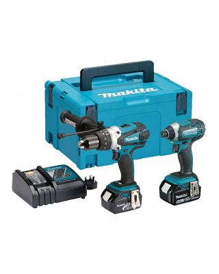 Makita DLX2145MJ combiset met accu klopboormachine en slagschroevendraaier in Mbox