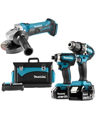 Makita DLX3093 combiset 3-delig - 2x 18V 5,0Ah + koffer