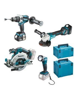 Makita DLX4106TJ combiset 4-delig - 18V 5,0Ah + 2x Mbox koffer