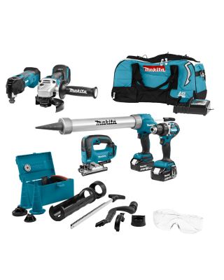Makita DLX5040TX1 combiset 5-delig - 18V 5,0Ah + tas