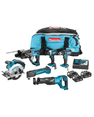 Makita DLX6038T combiset 6-delig - 18V 5,0Ah + tas