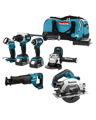 Makita DLX6088T combiset 6-delig - 18V 5,0Ah + tas