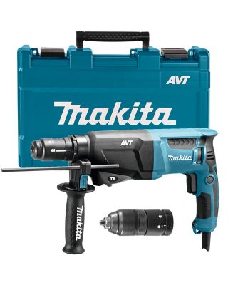 Makita HR2611FT boorhamer SDS plus 800W 2,4J + koffer en boorkop