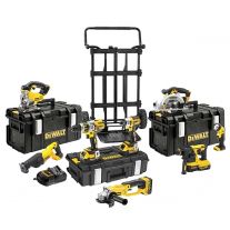 DeWALT DCK891M4 combiset 8-delig - 18V 4,0Ah + koffers en trolley