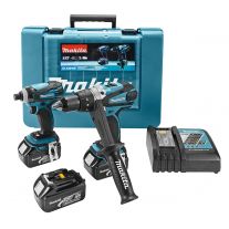 Makita DLX2015X combiset 2-delig - 3x 18V 3,0Ah + koffer