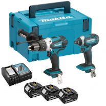 Makita DLX2054MJ1 combiset 2-delig - 3x 18V 4,0Ah + Mbox