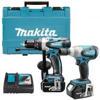 Makita DLX2063 combiset 2-delig - 2x 18V 3,0Ah + koffer