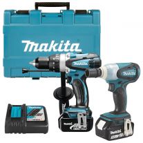 Makita DLX2063T combiset 2-delig - 2x 18V 5,0Ah + koffer