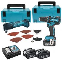 Makita DLX2129MJ1 combiset 2-delig - 3x 18V 4,0Ah + Mbox