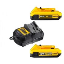 DeWALT DCB105 acculader + 2x DCB183 accu 18V 2,0Ah