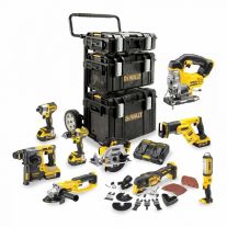 DeWALT DCK897P4 combiset 9-delig - 18V 5,0Ah + koffers en trolley