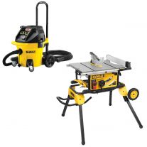 DeWALT DWE7491SET zaagtafel 250 mm + onderstel en bouwstofzuiger