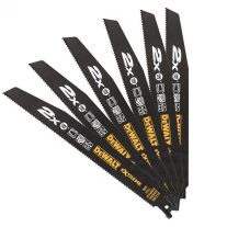 DeWALT DT2301L reciprozaagbladen ToughCoat Hout 152 mm 2.5 mm 5 stuks 