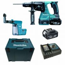 Makita DHR243RMJV accu combihamer 2,0J 18V 4,0Ah + stofafzuiging en koffer